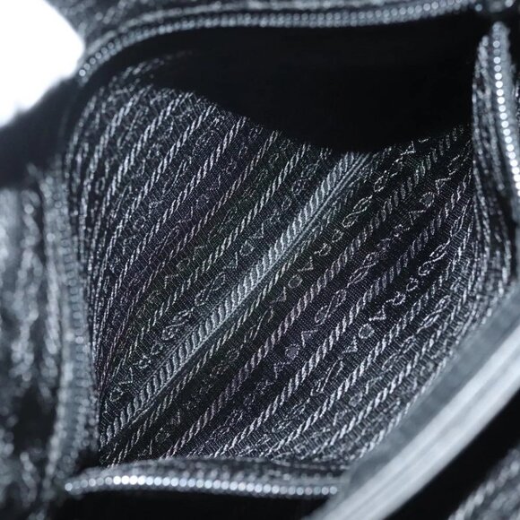 PRADA Sports Tote Bag Canvas Beige Black Auth bs27461 - Picture 14 of 16